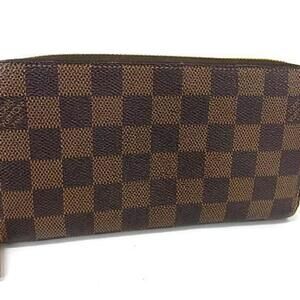 LOUIS VUITTON Zippy Wallet N60015 Ebene (Brown) Damier Round Long for Men and...